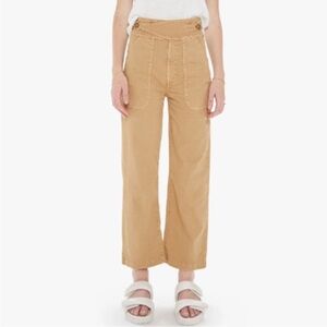 MOTHER The Wrapped Up Patch Ankle‎ Pants in Tan Size 27 Cropped Distressed